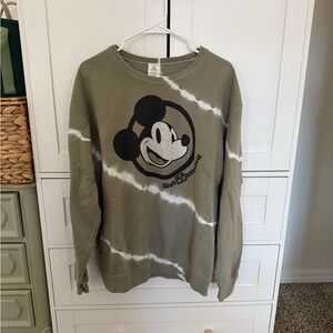 Disney Olive and White Mickey Mouse Tee